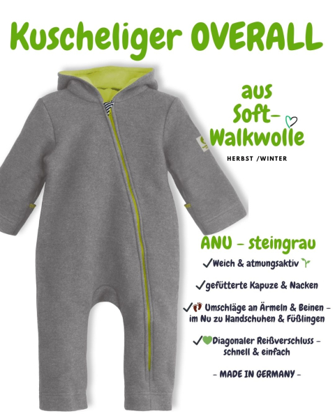 40-58 ANU (SOFT-Walkwolle) Farbe: steingrau